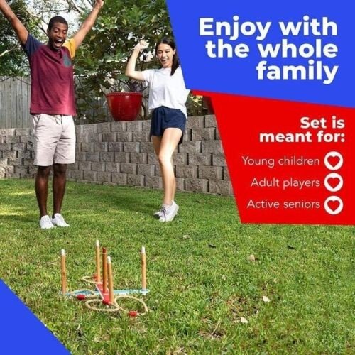 Elite Sportz Ring Toss Games for Kids Outdoor Yard Game for Adults & Family