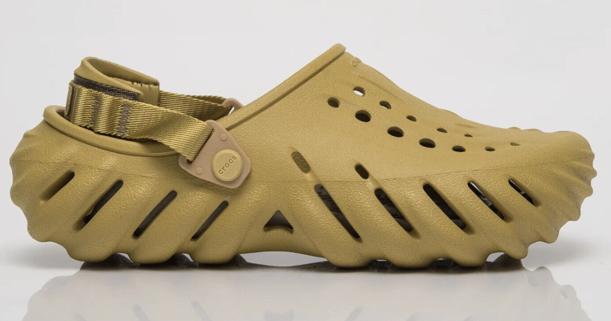 NEW Crocs Echo Clogs Desert Grass (207937-76A) Shoes Slides MENS SIZE 12
