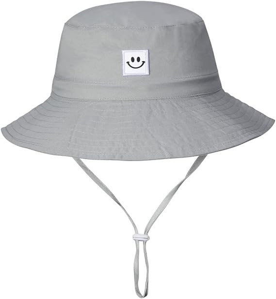 MaxNova Baby Sun Hat Smile Face UPF 50+ Toddler Bucket Hat for Boys Girls 0-7 Years