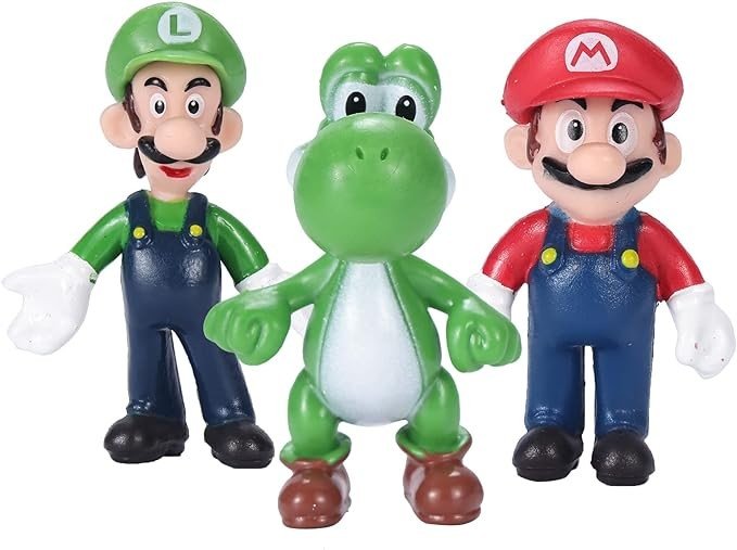 ELEFOCUS 3 PCS Mario/Mary bro Toys, Action Figure, Decorations Playsets （5 inches）
