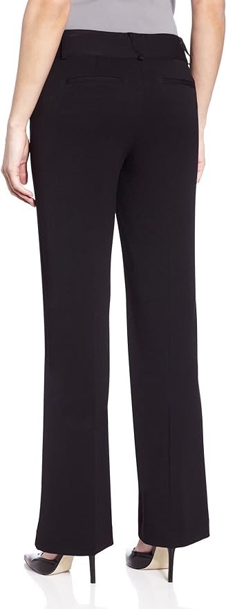 Rafaella Women's Curvy Fit Gabardine Bootcut Stretch Dress Pants with Pockets (Size 4-16)