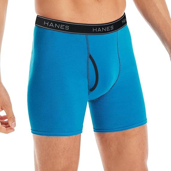 Hanes Men's Boxer Briefs, Soft and Breathable Cotton Underwear with ComfortFlex Waistband, Multipack