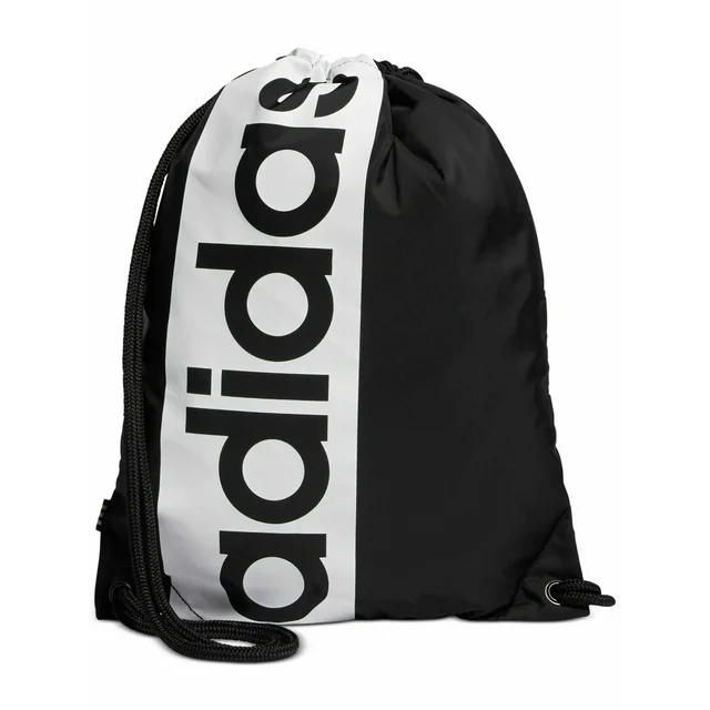 adidas Men's Bag White Court Lite Logo Sack Backpack $22 Black Medium