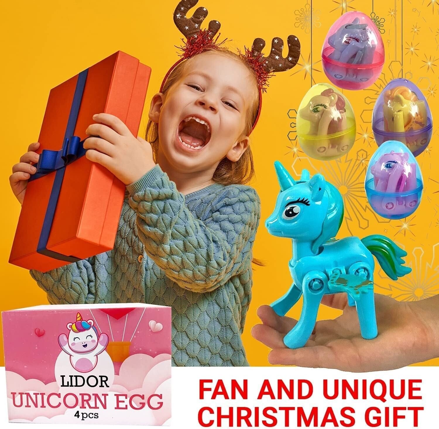 Easter Unicorn Eggs Toys for 3 4 5 6 7 8 9 Year Old Girls Birthday Gifts Kids