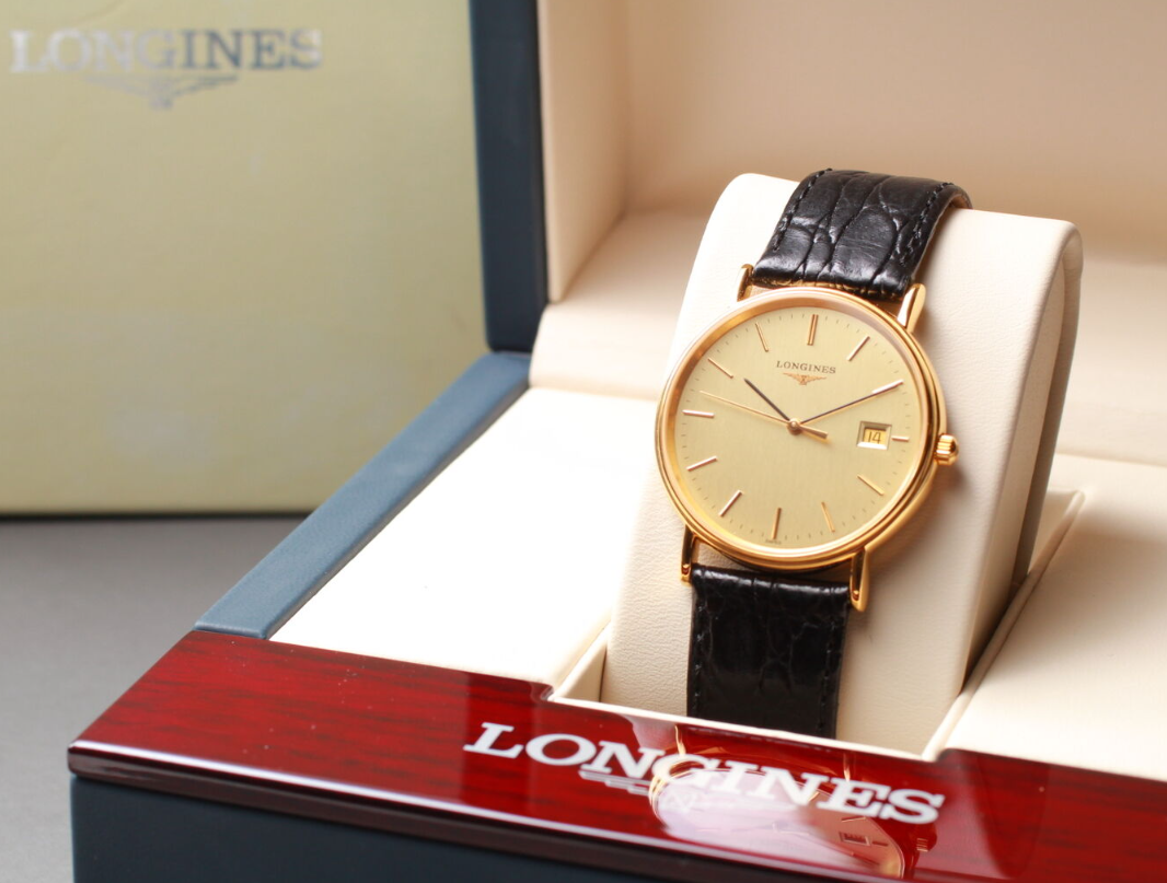 [MINT in Box] LONGINES Grand Classic Pleasance L4.720.2 Gold Dial Quartz JAPAN