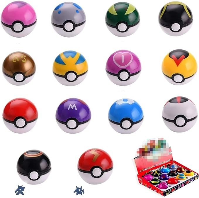 12 Pcs Magicball Toy, Battle Ball Action Figure Set Colorful Egg Toy Balls Suitable for Children's Party, Birthday Gift, Fan Collection