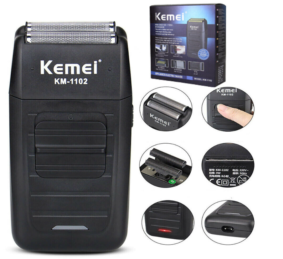 Men Electric Shaver Trimmer Rechargeable Portable Shaver Razor Kemei KM-1102