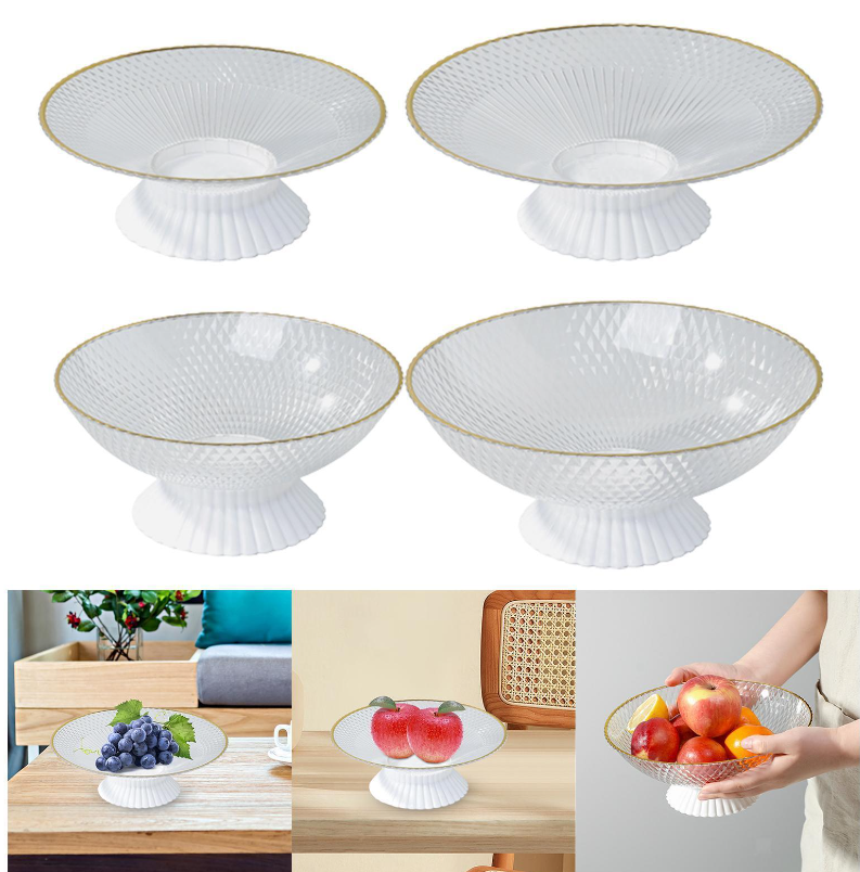 Decorative Pedestal Bowl Snacks Fruit Basket Bowl Centerpiece Holder Bowl for