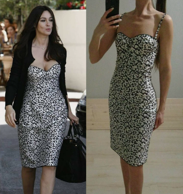 AUTH vintage SS2006 Dolce&Gabbana Silk floral Printed bustier Dress