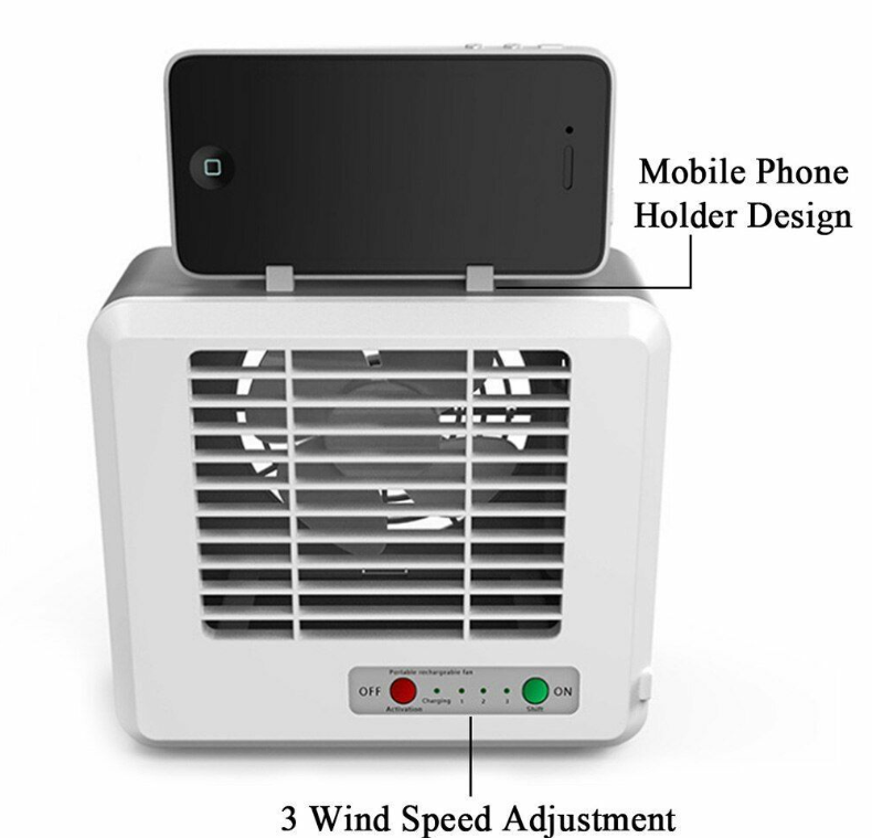 Personal Air Conditioner USB Rechargeable Portable Mini Small Space Cooling Fan