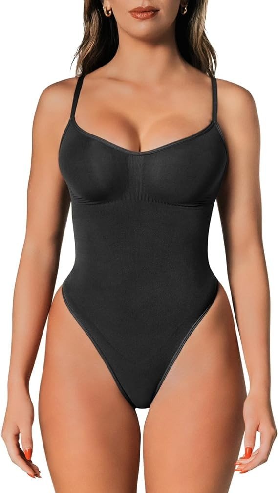 Slims Shapewear Tummy Control Bodysuit Thong or Brief: Sculpting Shaper Tank Top Shapewear Bodysuit: Snatched Waist Body Suit