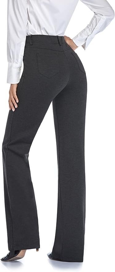 Tapata Women's 28''/30''/32''/34'' Stretchy Bootcut Dress Pants with Pockets Tall, Petite, Regular for Office Work Business