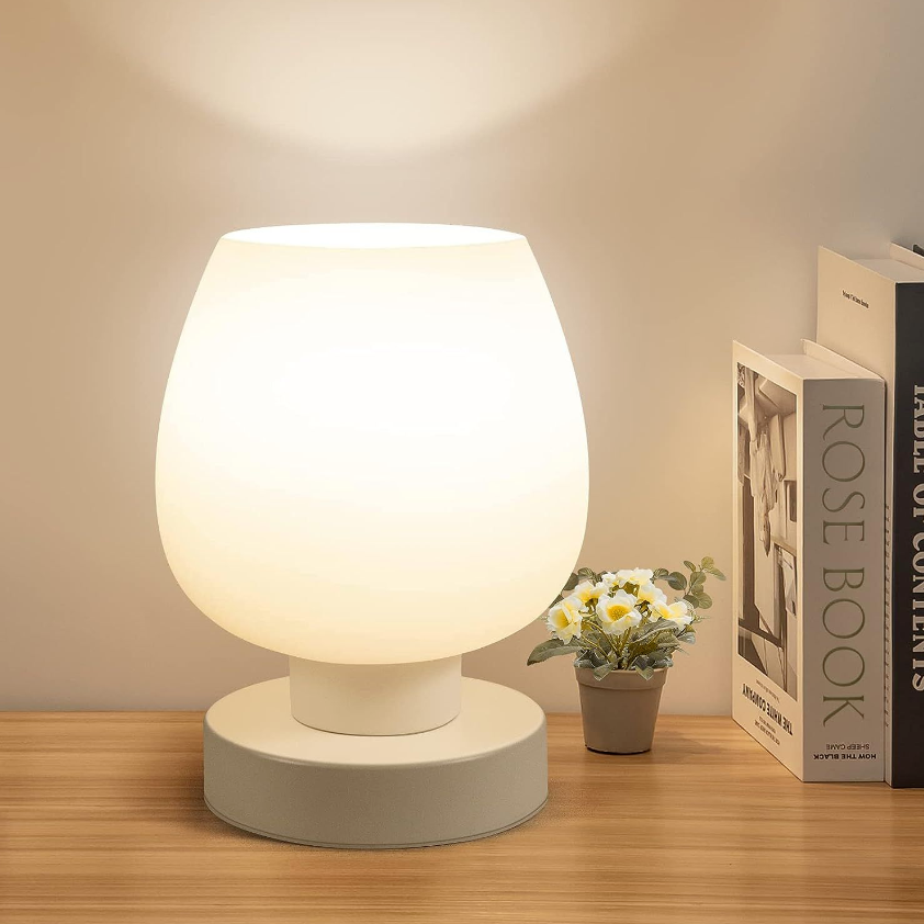 Touch Bedside Table Lamp - Modern Small for Bedroom Living Nightstand Desk