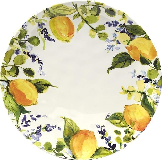 Certified International Lemon Zest Melamine Dinner Plate, 11-inches Diameter, Kitchenware and Accessories