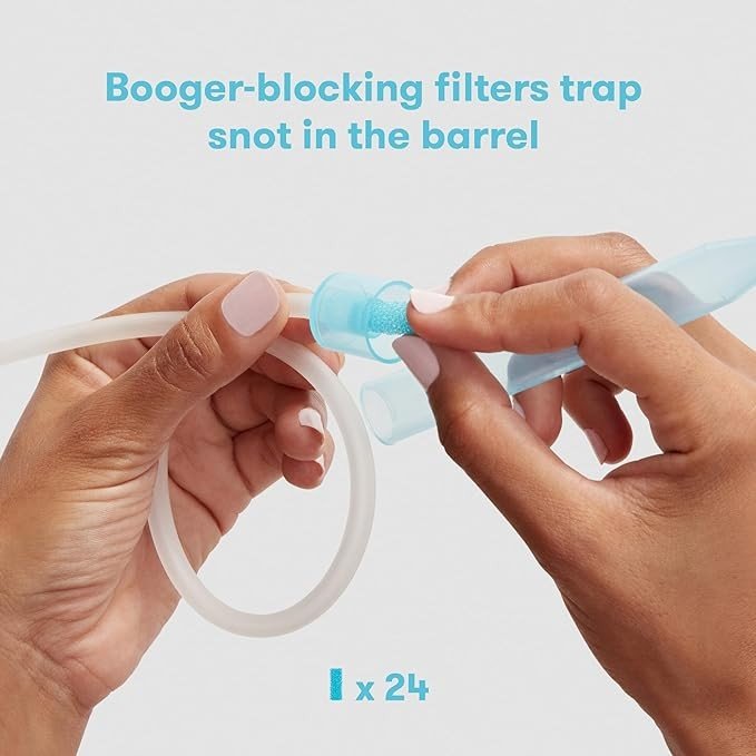 Frida Baby NoseFrida SnotSucker Nasal Aspirator for Baby, Baby Nose Sucker with 24 Extra Hygiene Filters