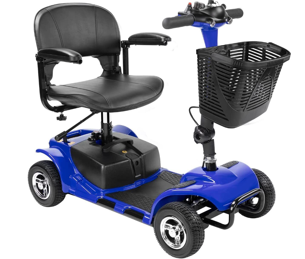 4 Wheels Mobility Scooter Power Wheelchair Folding Electric Scooters Home Travel