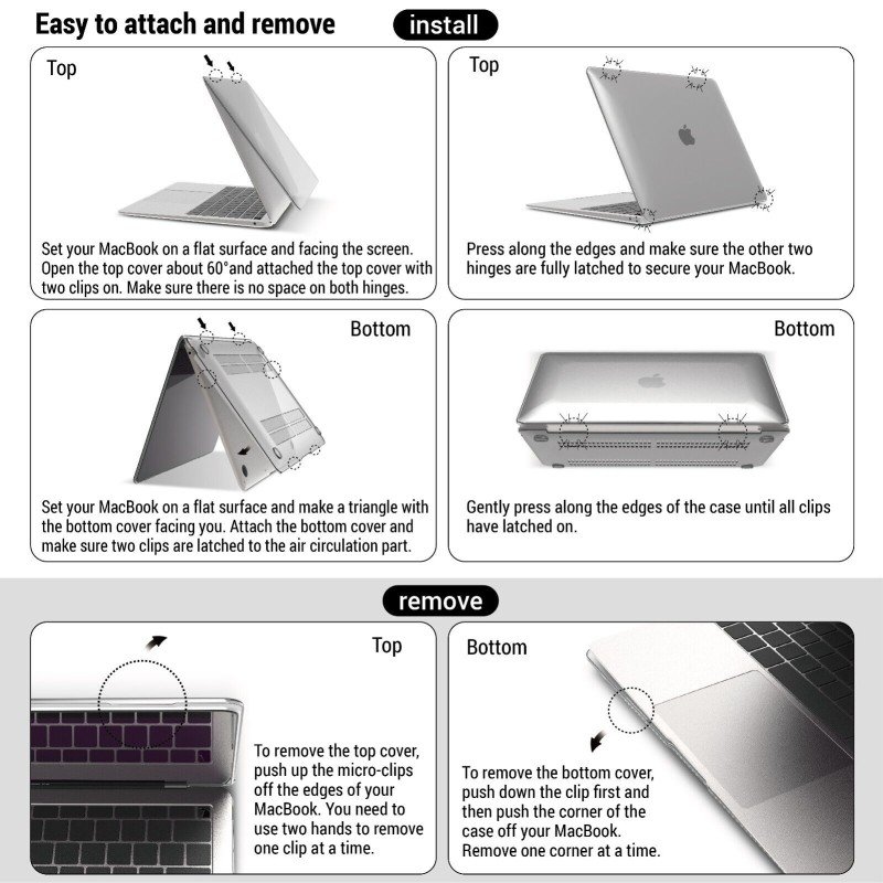IBENZER Hard Shell Case for MacBook Air/Pro 11 13 15 16 Inch Case