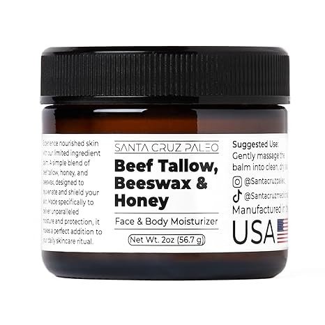 Santa Cruz Paleo Beef Tallow Beeswax and Honey