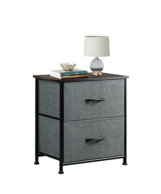 WLIVE Nightstand 2 Drawer Dresser for Bedroom Small Dresser with 2 Drawers Be...