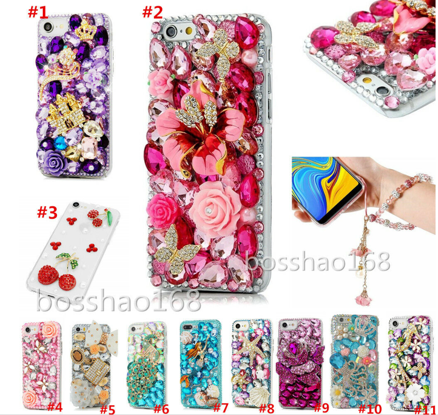 Bling Phone Case & Crystal strap for Moto G Pure/G Stylus/Nokia X100 G300 C100