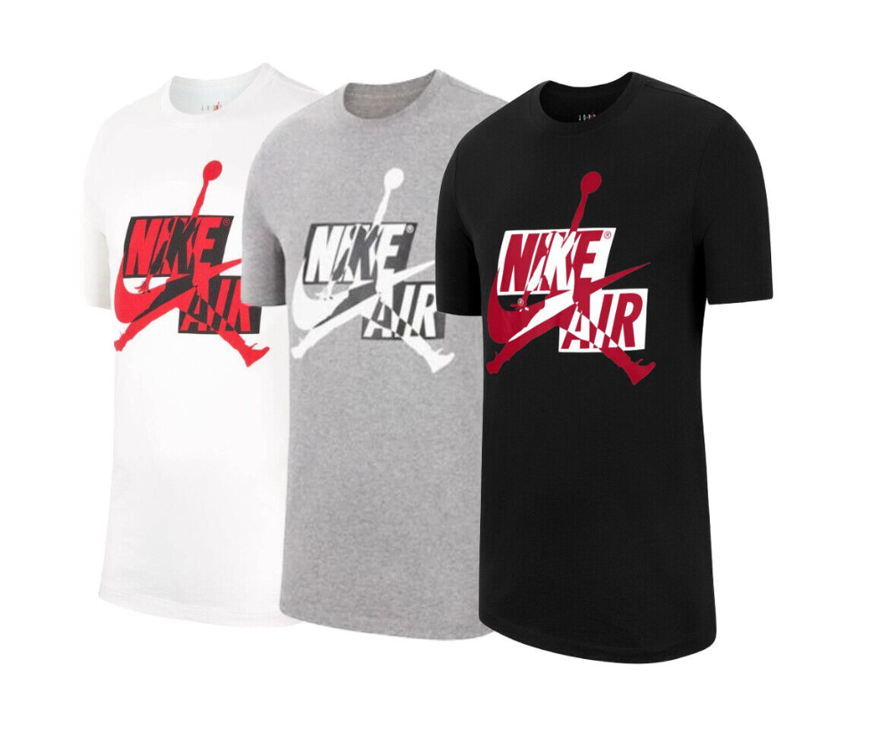 Nike Jordan T-Shirt Jumpman Air HBR Classic Athletic Gym Short Sleeve T-Shirt