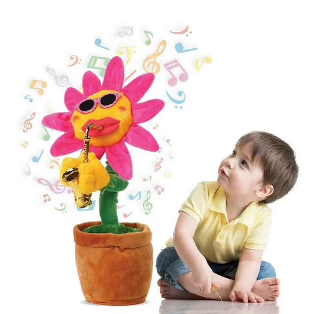 Dancing Cactus Toys, A Cactus That Can Dance, Sing, Twist, and Shine 120 English Dance Recordings Learn to Speak (Dancing Sunflower)