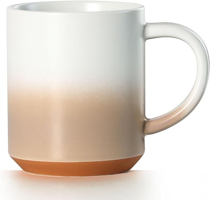 Tousight 18 OZ Large Coffee Mug, Novelty Tea Ceramic Cup with Handle, Microwave Safe, Gift for Family Friends and Couple, White