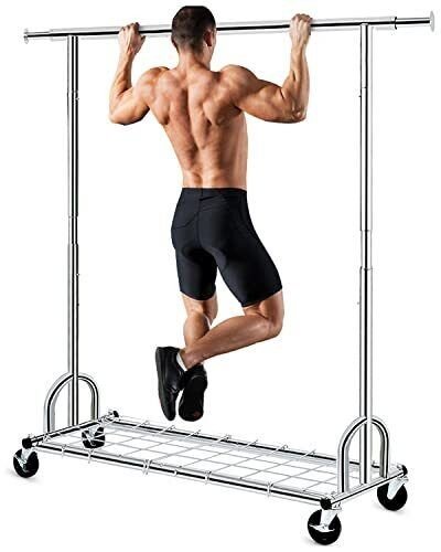 Clothing Garment Rack with Shelves Capacity 450 lbs Clothing Racks on Wheels