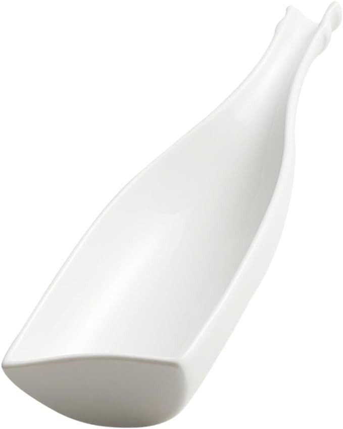 SHOWERORO Shaped Wine Bottle Dinner Bowl Appetizer Tray Side Dish Tray Wine Bottles Charcuterie Accessories Dinner Tray Charcuterie Cheese Pasta Plates White Ceramics Decorate Food