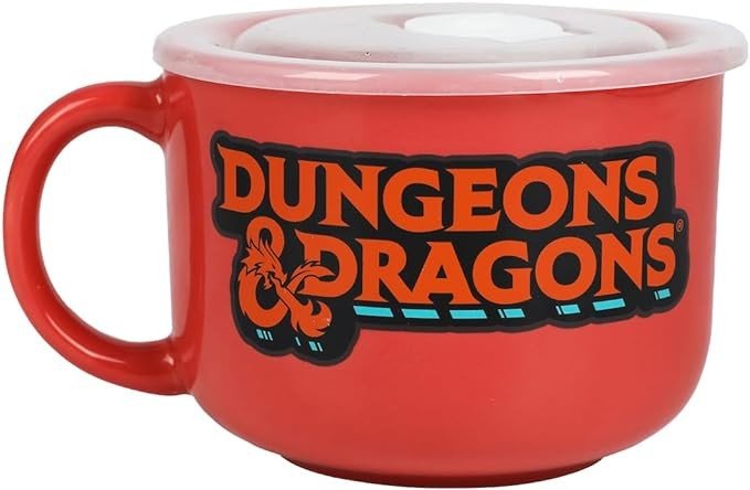 Bioworld Dungeons & Dragons 20 oz. Soup Mug with Vented Lid