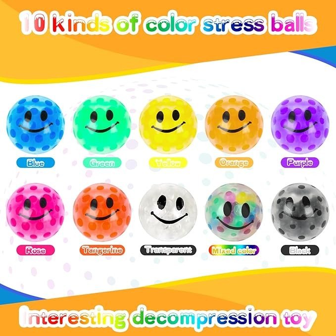 20 Pack Mini Stress Balls Set, Bulk Squishy Toys Fidget Toys for Adults, Squeeze Balls to Relax, Fidget Stress Toys for Party Favors,Birthday Gifts