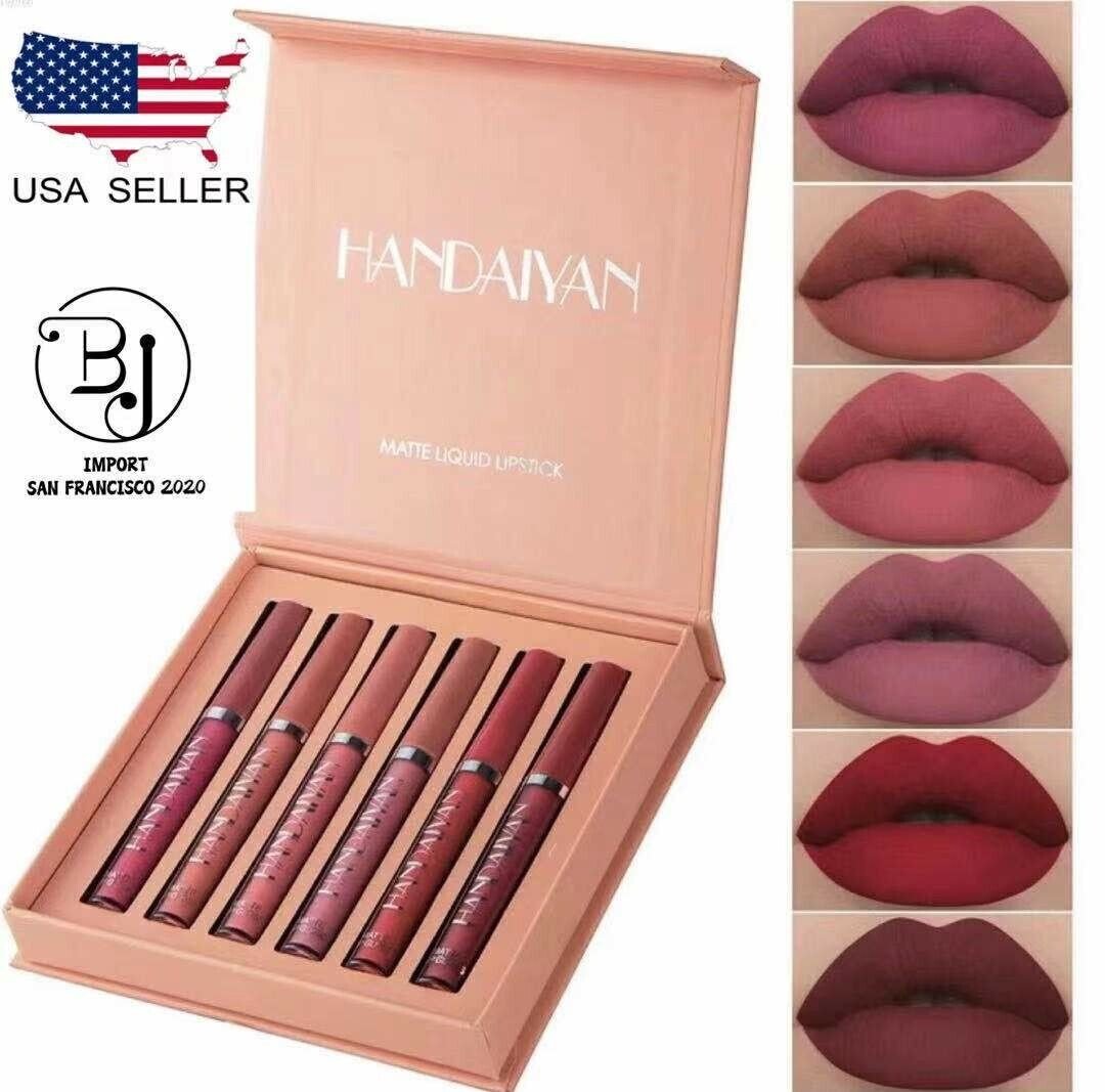 6pcs Matte Lipstick Set Waterproof Long Lasting Make Up Lipstick Beauty Cosmetic