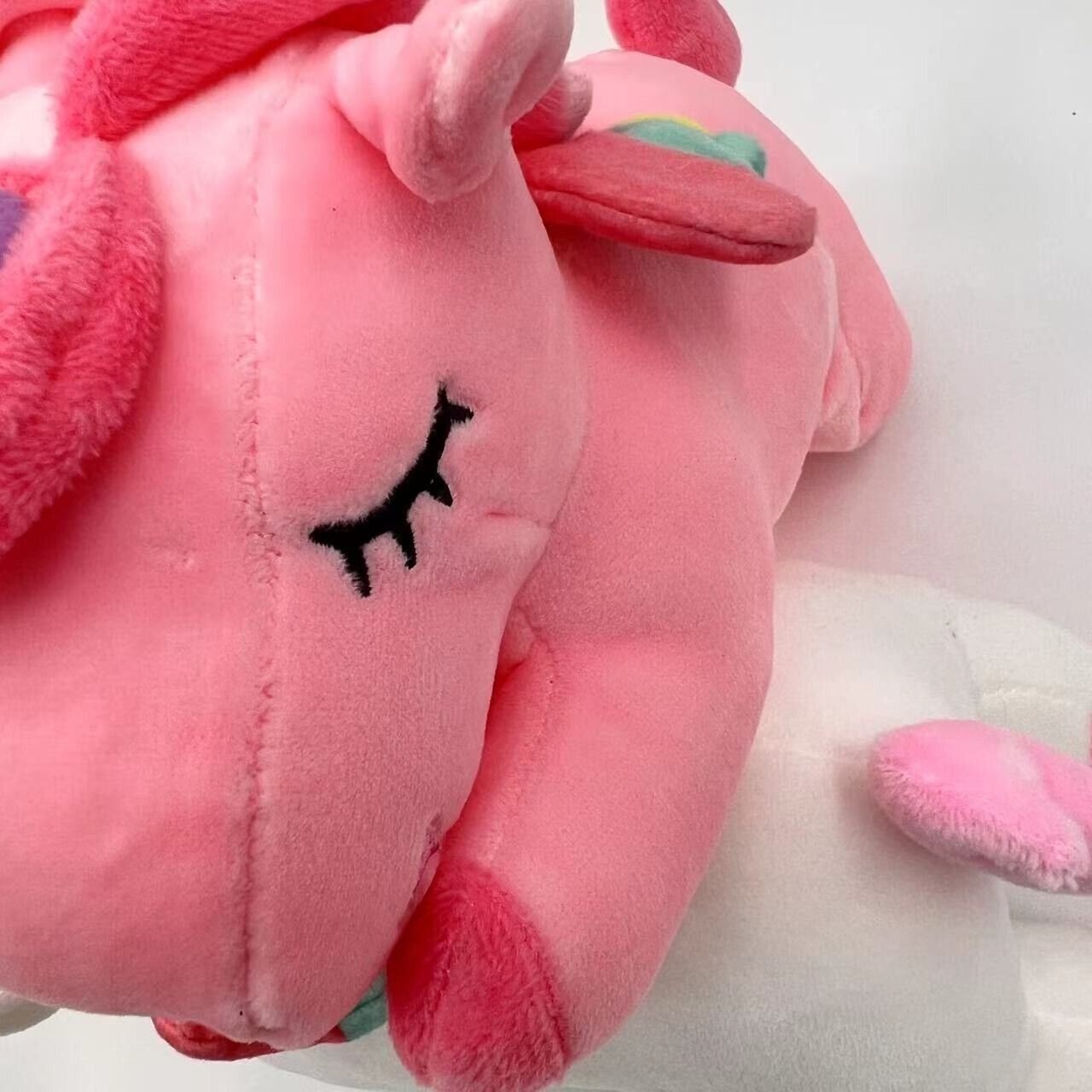 Super Cute Pink unicorn 25cm Soft Stuffed sleeping Dolls Animal Plush Baby Toy