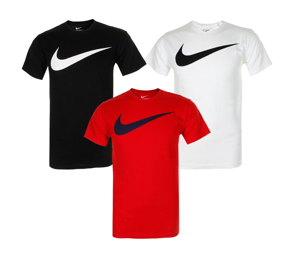 Nike Men's Athletic Wear Short Sleeve Swoosh Graphic Workout Active Gym T-Shirt