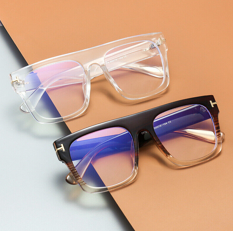 Large Frame Square Reading Glasses For Men Women Anti Blue Light Glasses 0~+6.0