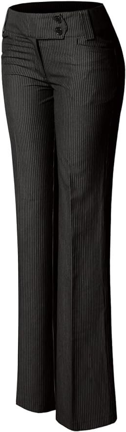 Design by Olivia Women's Relaxed Boot-Cut Office Pants Trousers Slacks